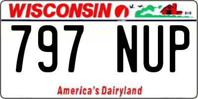 WI license plate 797NUP