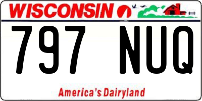 WI license plate 797NUQ