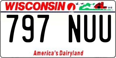 WI license plate 797NUU