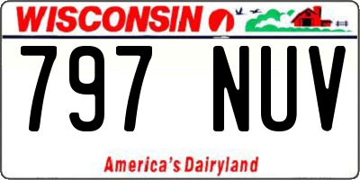 WI license plate 797NUV