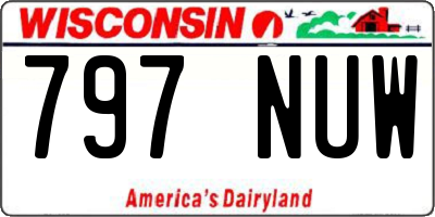 WI license plate 797NUW