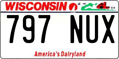 WI license plate 797NUX