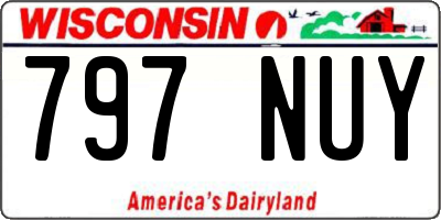 WI license plate 797NUY