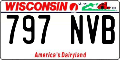 WI license plate 797NVB