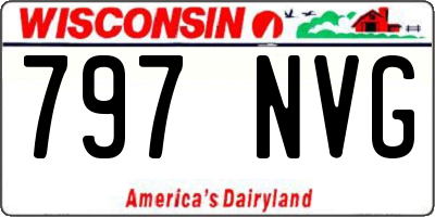 WI license plate 797NVG