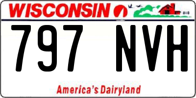 WI license plate 797NVH