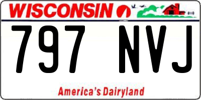 WI license plate 797NVJ