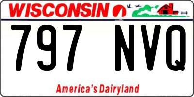 WI license plate 797NVQ