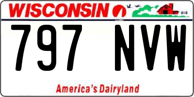 WI license plate 797NVW