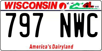 WI license plate 797NWC