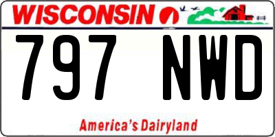 WI license plate 797NWD