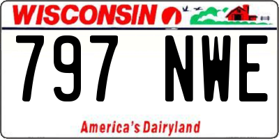 WI license plate 797NWE