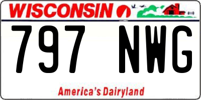 WI license plate 797NWG