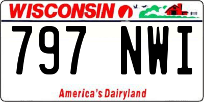 WI license plate 797NWI
