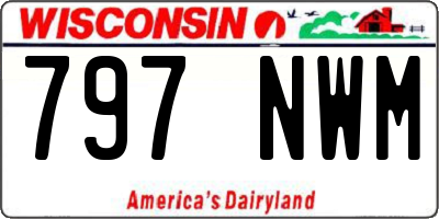 WI license plate 797NWM