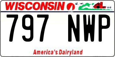 WI license plate 797NWP