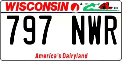 WI license plate 797NWR