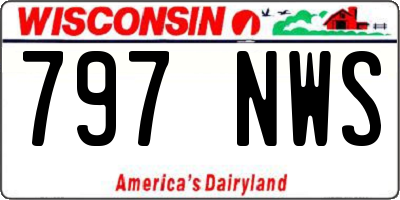WI license plate 797NWS
