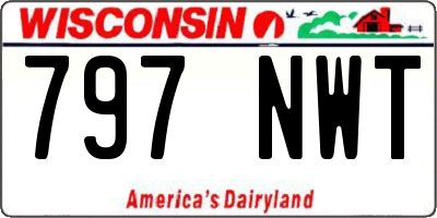 WI license plate 797NWT