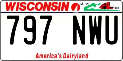 WI license plate 797NWU