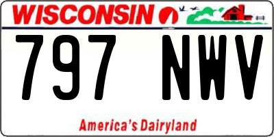 WI license plate 797NWV