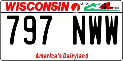 WI license plate 797NWW