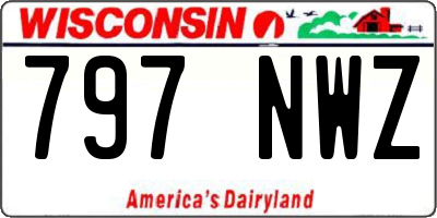 WI license plate 797NWZ