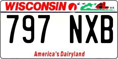 WI license plate 797NXB