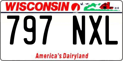 WI license plate 797NXL
