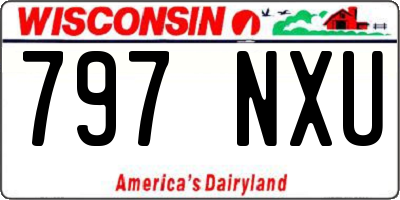 WI license plate 797NXU