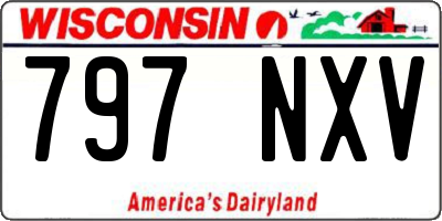 WI license plate 797NXV