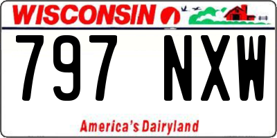 WI license plate 797NXW