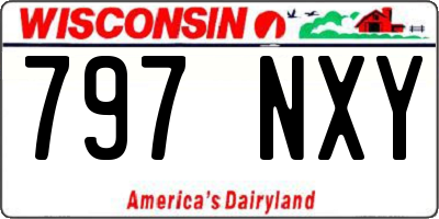 WI license plate 797NXY