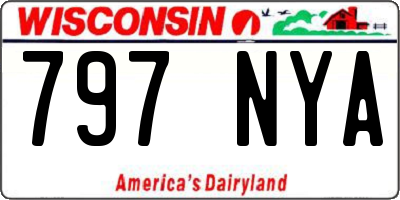 WI license plate 797NYA