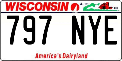 WI license plate 797NYE