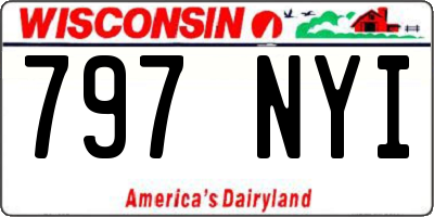 WI license plate 797NYI