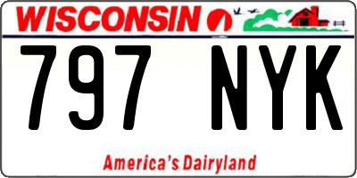 WI license plate 797NYK