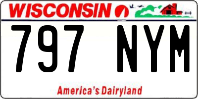 WI license plate 797NYM
