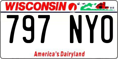 WI license plate 797NYO
