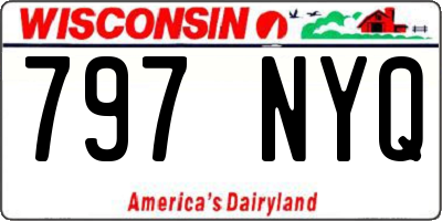 WI license plate 797NYQ