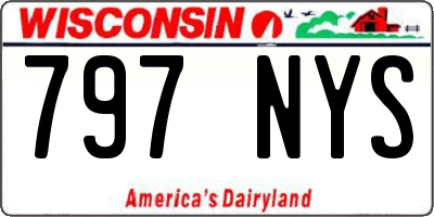 WI license plate 797NYS