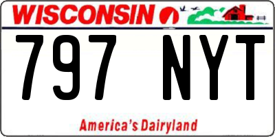 WI license plate 797NYT