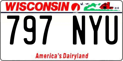 WI license plate 797NYU