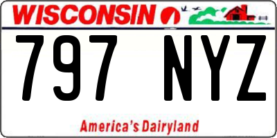WI license plate 797NYZ
