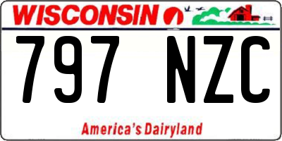 WI license plate 797NZC