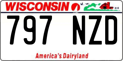 WI license plate 797NZD