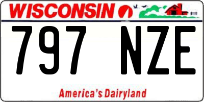 WI license plate 797NZE