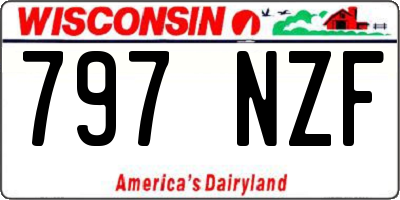 WI license plate 797NZF