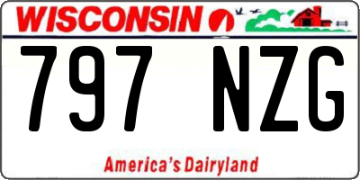 WI license plate 797NZG