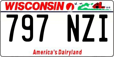 WI license plate 797NZI